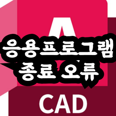 응용프로그램 종료 오류